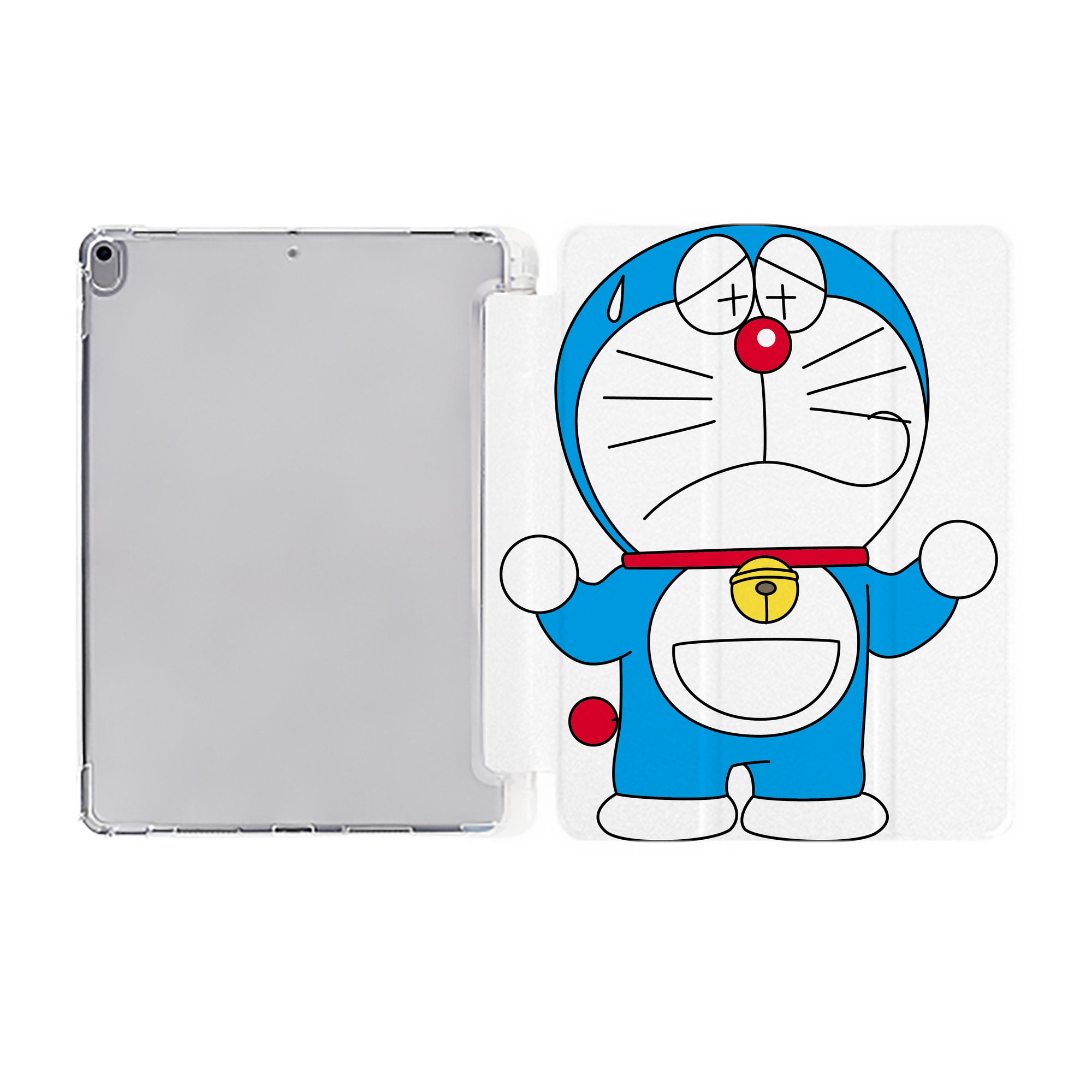 （画像用） ドラえもん Doraemon IPad ケース ペン収納付き 三つ折りスタンド PUレザー×シリコン 対応機種9.5/10.5/10.9インチ